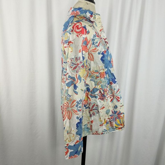 Miki Thumb Floral Button-Up Blouse Sz M - Picture 6 of 9